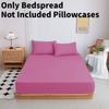 Color Mattress Solid Protector Pillowcase Bedspread Set Home Textile Accessories