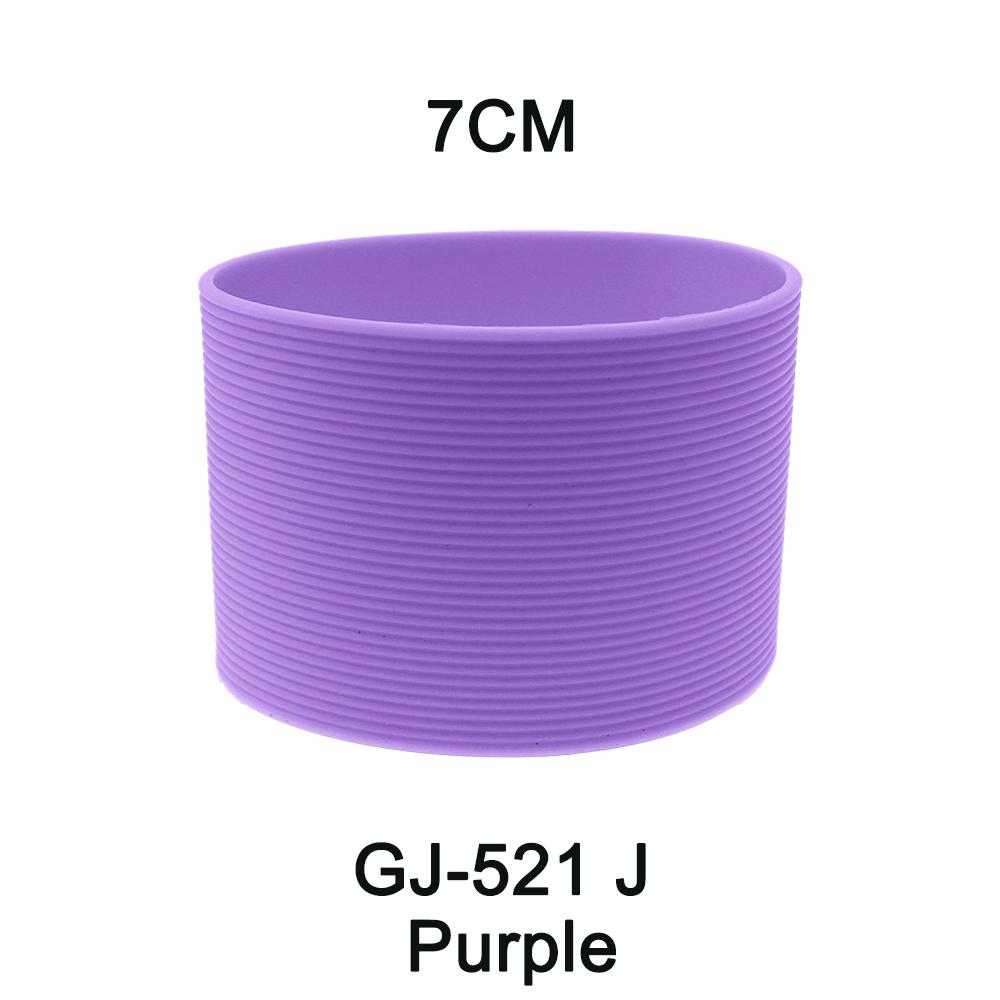 1Pc 27G 7cm 16 Colour Soft Silicone Heat Insulated Cup Sleeve Antiskid Grain Stripes Non-slip Wraps Glass Odorless Anti Slip