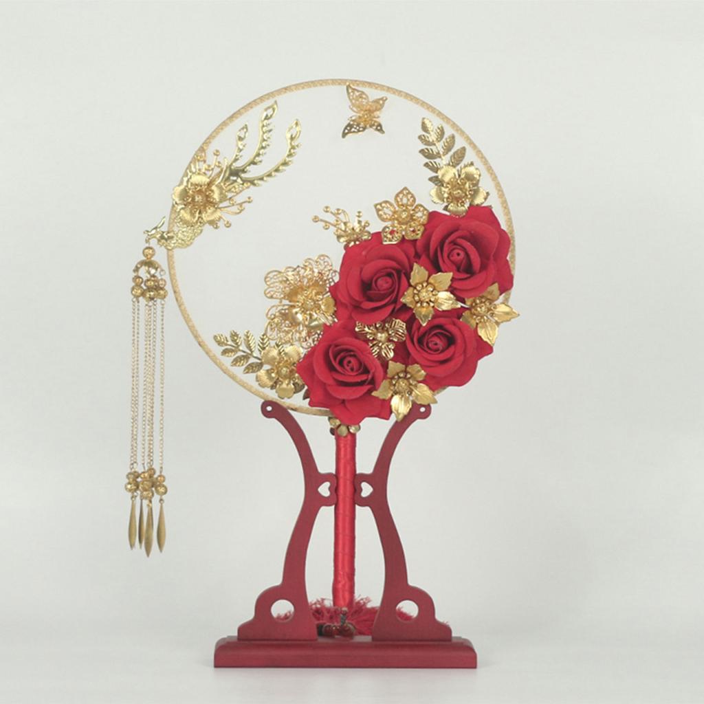 Supporto per Ventaglio in Bambù Stile Cinese Tradizionale per Decorazione da Tavolo Supporto Base per Telaio Ventaglio Strumento Espositivo Accessori