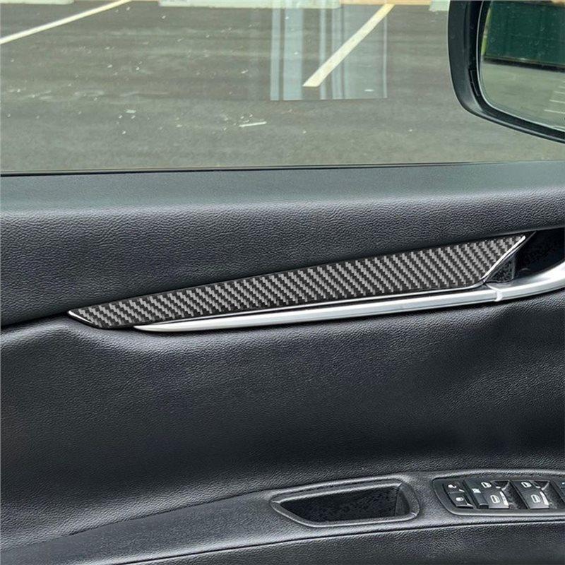 Inner Door Panel Cover Trim For Maserati Ghibli 2014- Carbon Fiber Decorative