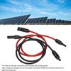 2Pcs Solar Panel Extension Cable 10AWG 6mm² Solar Extension Cable Rated Voltage 1000V   Red Black