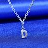 Zilveren Initialen Letter D Ketting met Zirkonia Hanger Ketting voor Vrouwen Verstelbare Lengte Delicieuze Sieraden Cadeau