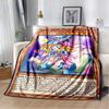 Anime Yu Gi Oh Card Throw Blanket Blue Eyes White Dragon Anime Cartoon Soft Plush Blanket Bedroom Bedspread Home Decor