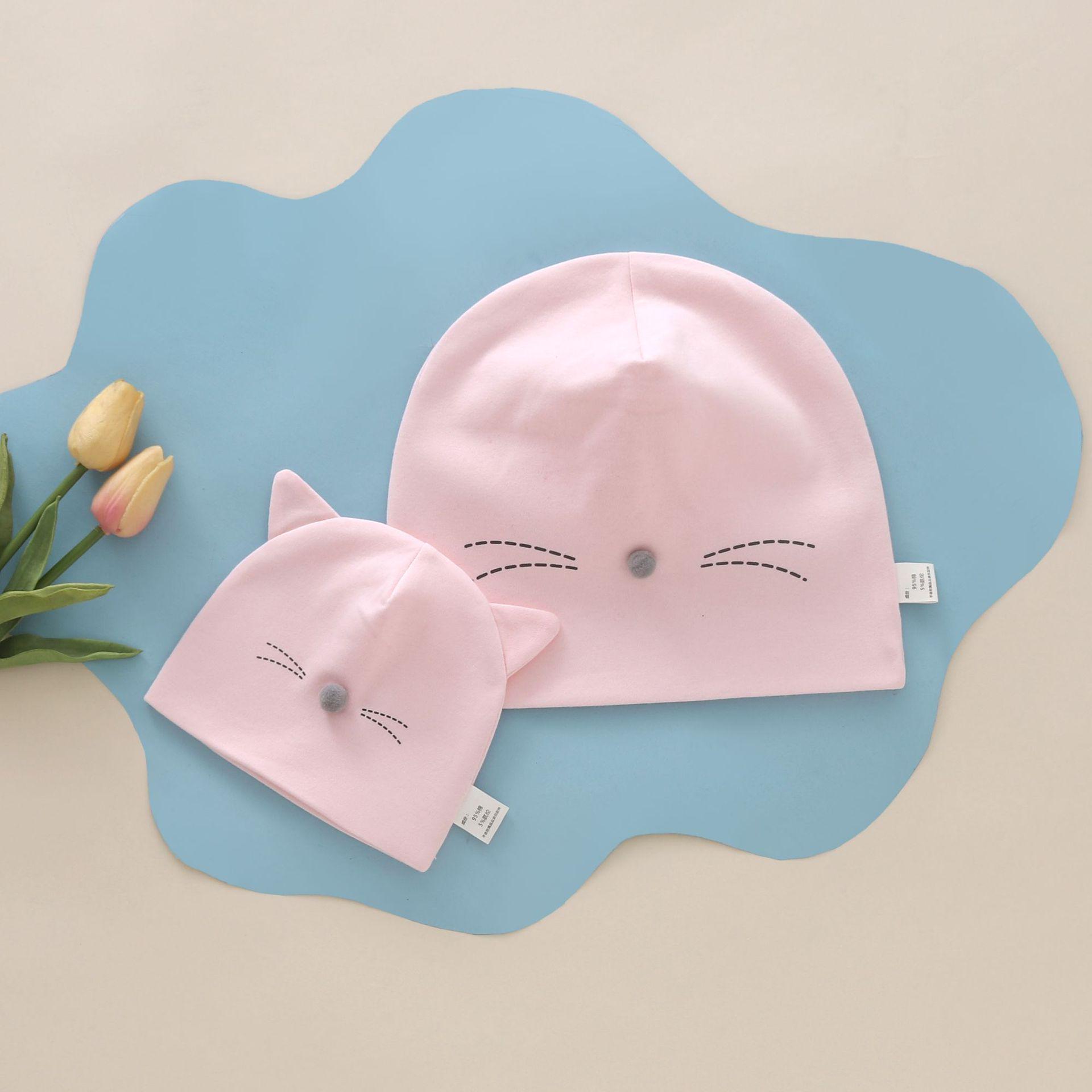 

Шапка для кошки «Минни-Ангел» для родителей и детей: Хлопковые милые шапки-пуловеры для младенцев и детей розовый