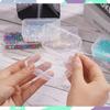 6 Packs Rectangle Small Clear Plastic Storage Containers Case Hinged Lid...