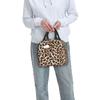 Borse Termiche Pranzo con Stampa Leopardo per Donne Pelle Animale Riutilizzabile Cooler Termico Cibo Pranzo Scatola Pranzo Lavoro Scuola Viaggio