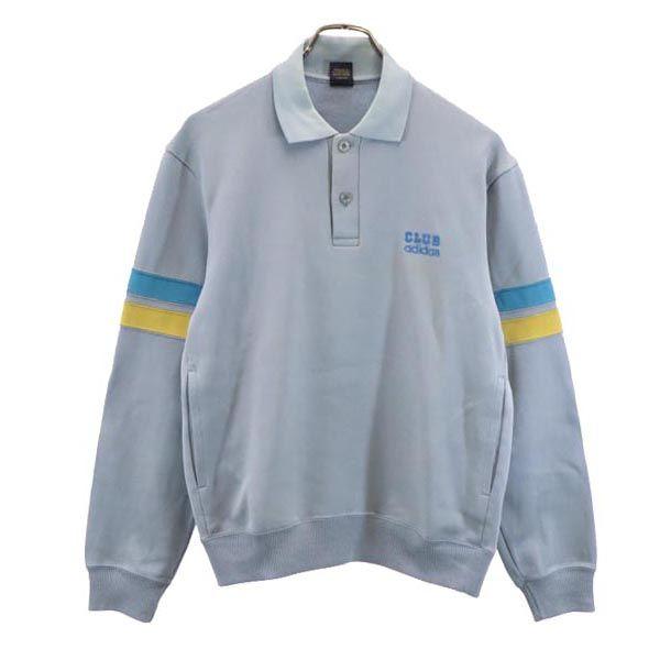 

adidas 70s 80s Vintage Descente Long sleeve Polo shirt L Blue Men s Used