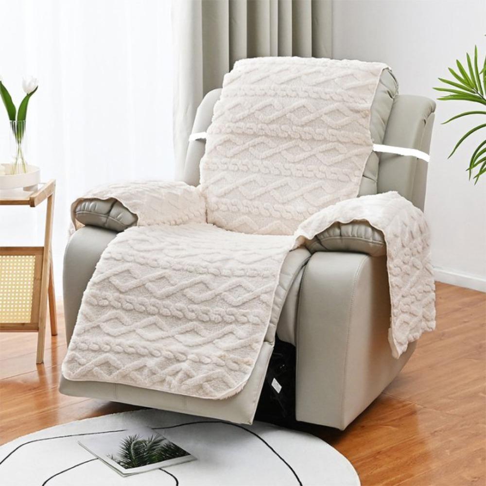 

Thick Chair Protectors Covers Double-sided Sofa Cushion Cover T-shaped Sofa Covers Living Room бежевый