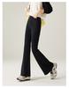 Elastic waistband tied elastic sports flared pants for women in autumn 2025, fashionable and versatile casual pants