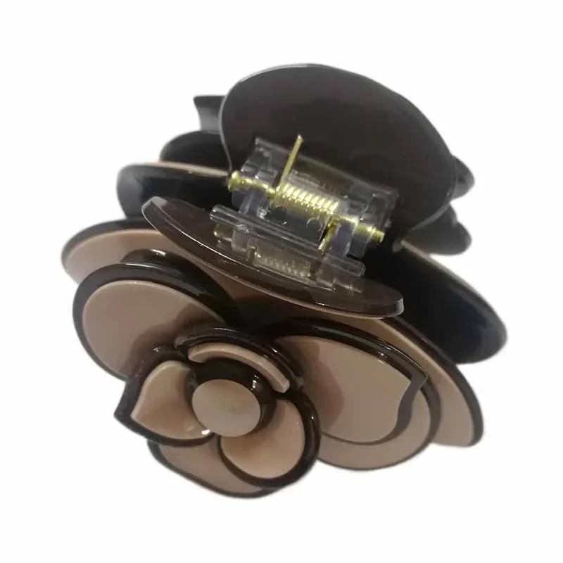 Dámska Módna Kliešťová Sponka do Vlasov s Kaméliou Dievčenská Kvetinová Ručne vyrábané Módne Šperky Doplnky do Vlasov pre Ženy Darčeky k Narodeninám