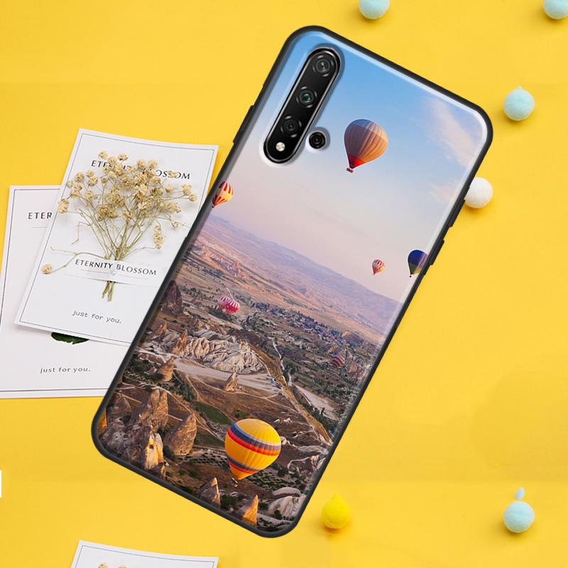 Hot Air Balloon Travel Mountain For Huawei Nova 7i 8i 11i 12i 12s 9 10 SE Y91 Y90 Y60 Y70 Y72 Y61 P60 Pro P30 P40 Lite Case
