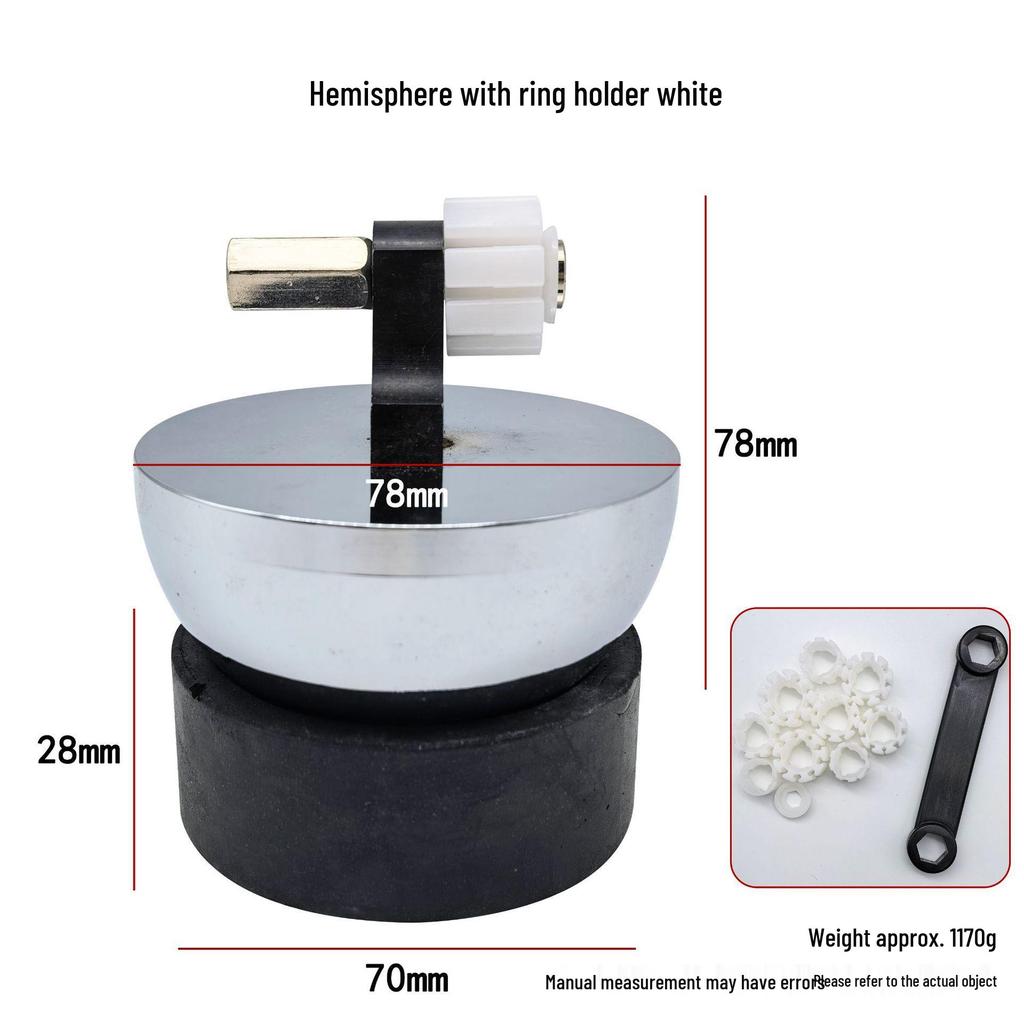 360° Rotating Solid Hemisphere Stone Setting Ring Fixture