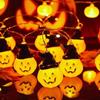 1.5/3/6M Dýňová světelná girlanda Noc Halloweenská párty Dekorace Domov Venkovní Duch Strašidelný Karnevalová Slavnostní Horor Halloweenská párty Rekvizity