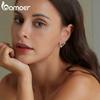 BAMOER 925 Silver Small Triangle Earrings for Women Geometric Hoop Earrings Hypoallergenic Earrings for Women Girls