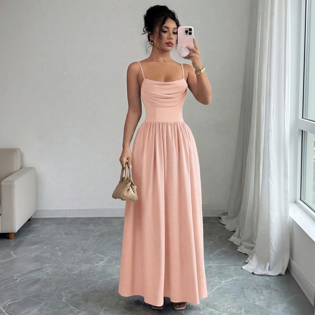 Sexy Damen-Spaghettiträger-Kleid für Abendpartys und formelle Anlässe