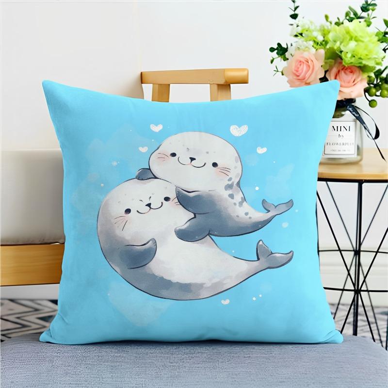 Cartoon Animal Pillowcase Dormitory Decoration Office Living Room Home Pillowcase