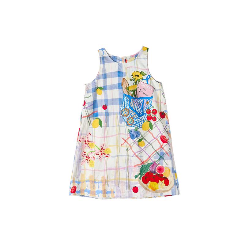 Deesha Girls  2026 Summer Printed Cotton Vest Dress 160