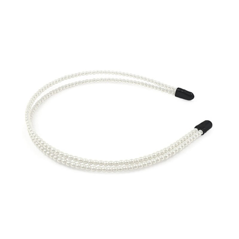 RACOHA FEMININE DRAW Hairband (Pearl Double Hairband)