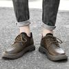 Men's Comfortable Oxford Shoes Classic Lace-Up Formal Casual Genuine Leather Dress Shoes Business Wedding Slip-Resistant Shoes