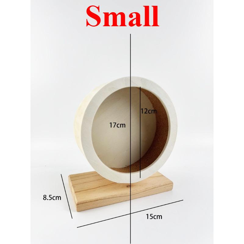 Naturalne Drewno Ciche Wielofunkcyjne Kołowrotek do Biegania Nietoksyczna Zabawka Ćwiczeniowa dla Chomików Wytrzymały Kołowrotek do Biegania dla Małych Zwierząt