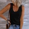 Womens Tank Tops Sleeveless U-Neck Base Shirt Summer Casual Workout Tees