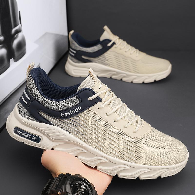 Men's shoes spring and autumn new trend fashion all-match sports shoes casual flying weaving all-match trendy shoes