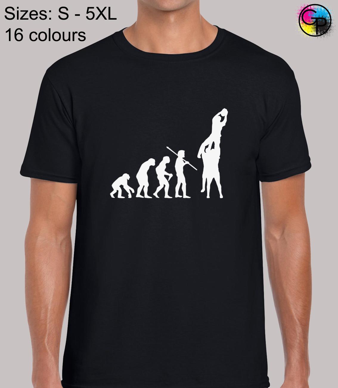 Evolution Of Rugby Lineout Cool Novelty Regular Fit T-Shirt Mens Womens Tees Top TShirt Tee for Men S