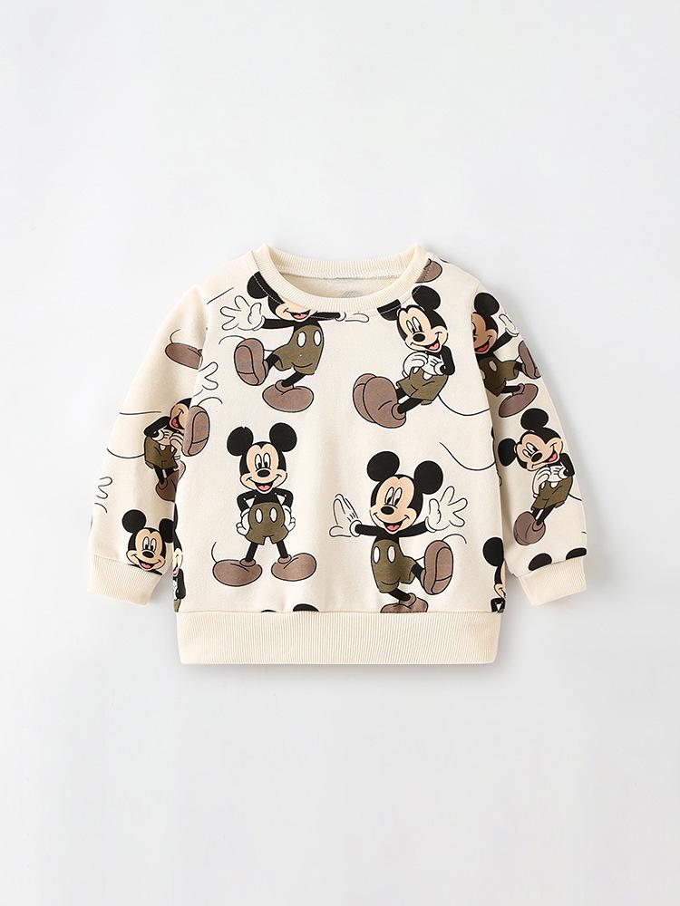 Girls' Cute Long Sleeve Sweatshirt: European & American Style, Autumn/Winter, Round Neck T-Shirt for Small to Medium Children.