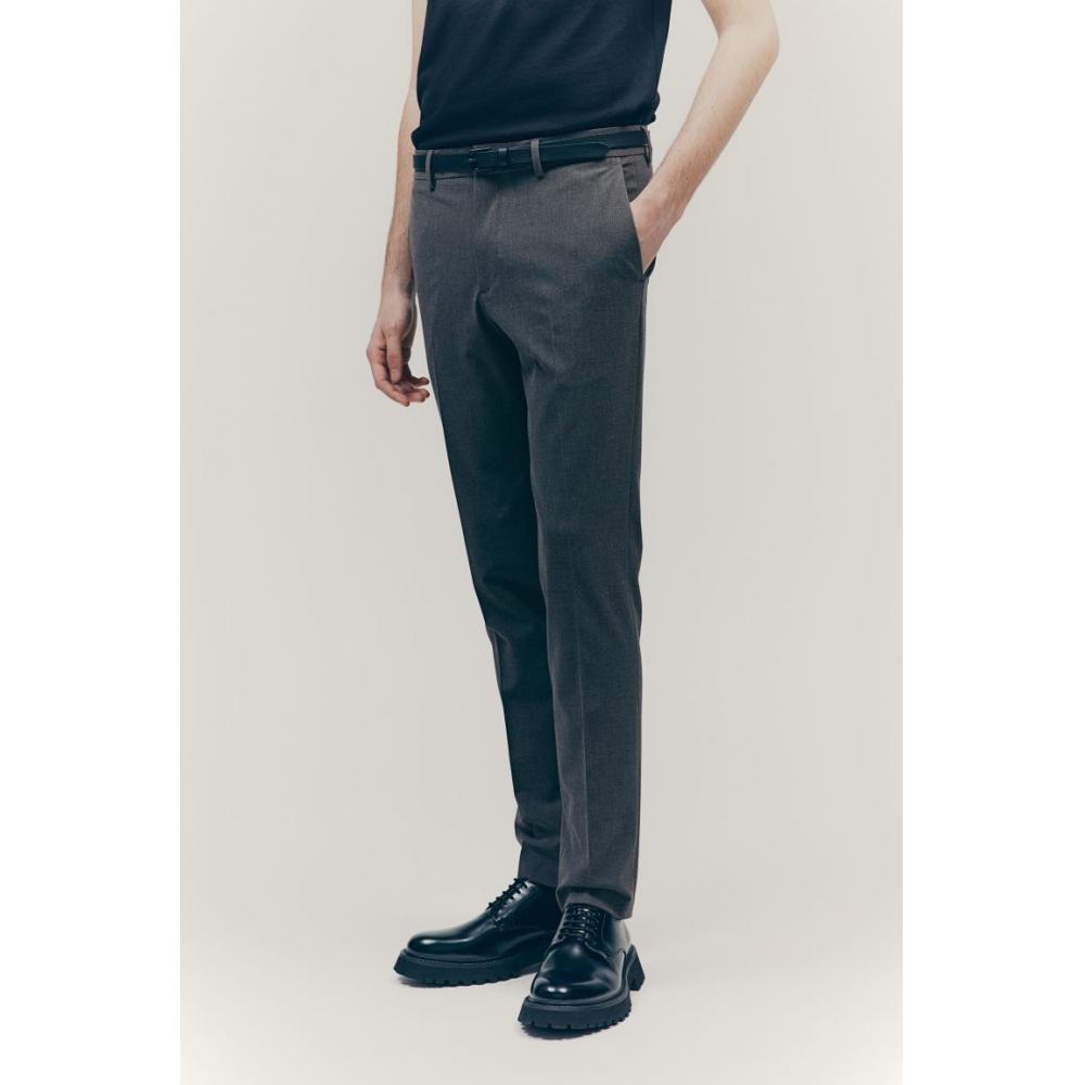 H M Tailored Trousers sliM Fit Dark Grey