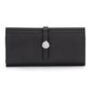 Long Genuine Leather Wallet Women's Folding Large Capacity Wallet New Soft Cowhide Women's Clutch Phone Holder Wallet