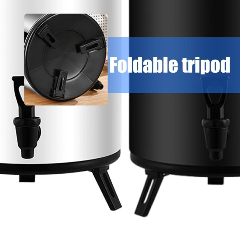 Large Capacity 8 Liter Warm Drink Container With Comfortable And Escape Immune Plan White Metal