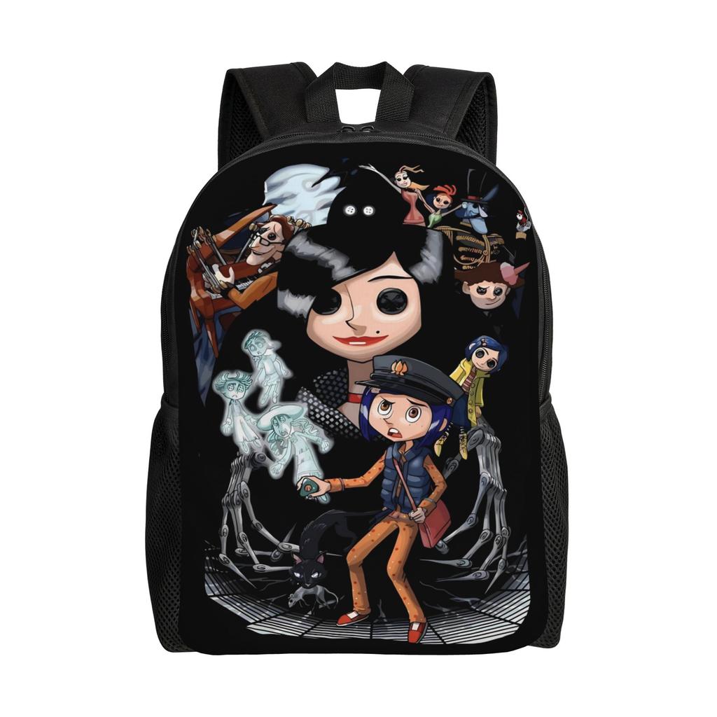 Coraline Portal Anime Backpack Outdoor Backpacks Student Unisex Custom Big High School Bags Fun Rucksack