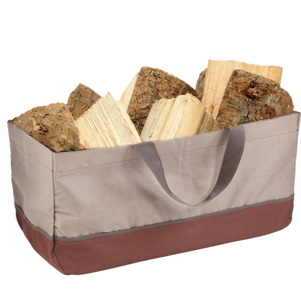 Outdoor Heavy Duty 600D Oxford Cloth Firewood Log Carrier Storage Bag Camping Accessory