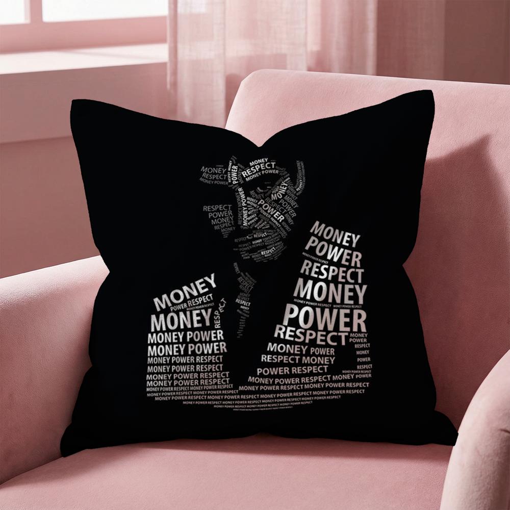 S-Scarface Movie Cushion Cover Multi-Scene Pillow Cover for Home & Car - Reversible, Soft & Durable for Daily Use