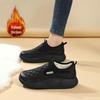 Plus Size Women's Fleece-Lined Waterproof Slip-On Casual Shoes - New Winter 2025, Non-Slip Sports Cotton