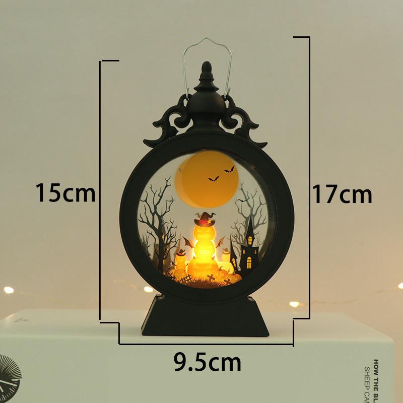 Halloween LED Wind Nachtlicht Tragbare Kürbis Geist Laterne Bar Desktop Ornament Halloween Deko Requisiten Partyzubehör Schreibtischlampe