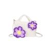 Minimalist Knit Crossbody Bag For Women With Flower Design For Daily Use
