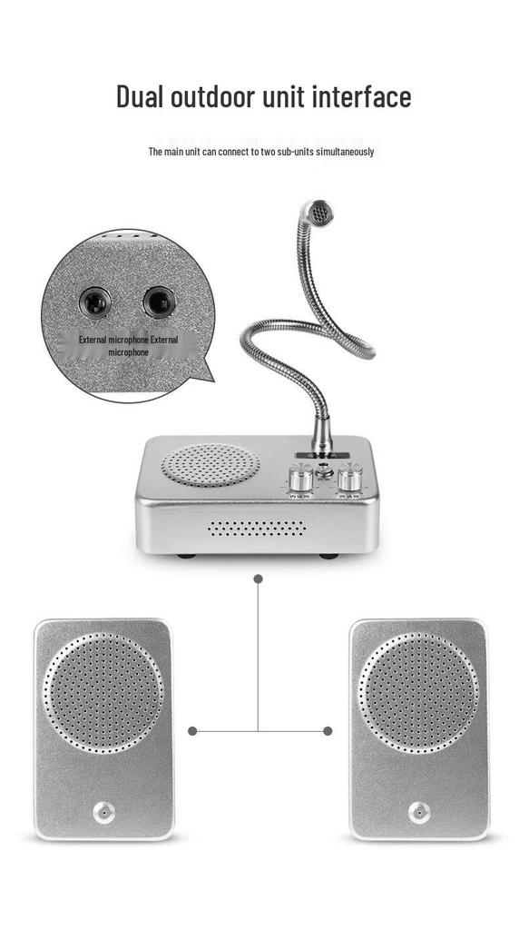 XD-968 Metalen Tweerichtingsluidspreker Intercom voor Banken, Ziekenhuizen en Kaartjesloketten