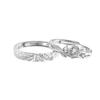 White Copper Snow Mountain Rose Couple Rings: Elegant Wedding Bands for Men and Women - Perfect for Valentine's Day or Birthday Gifts.