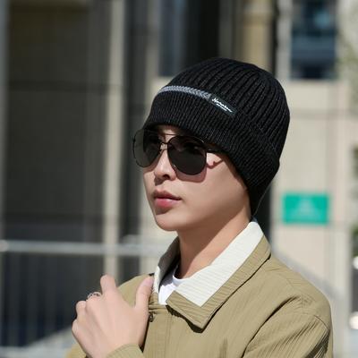 Hat Men'S Winter Knitted Hat Fleece Thickened Outdoor Riding Ear Protection Cold Winter Men'S And Women'S Thermal Hats Cold Hat Tide