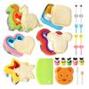 24 Pcs Stainless Steel Sandwich Cutter Cookie Cutter Bear Bread Mold DIY Baking Tool Set