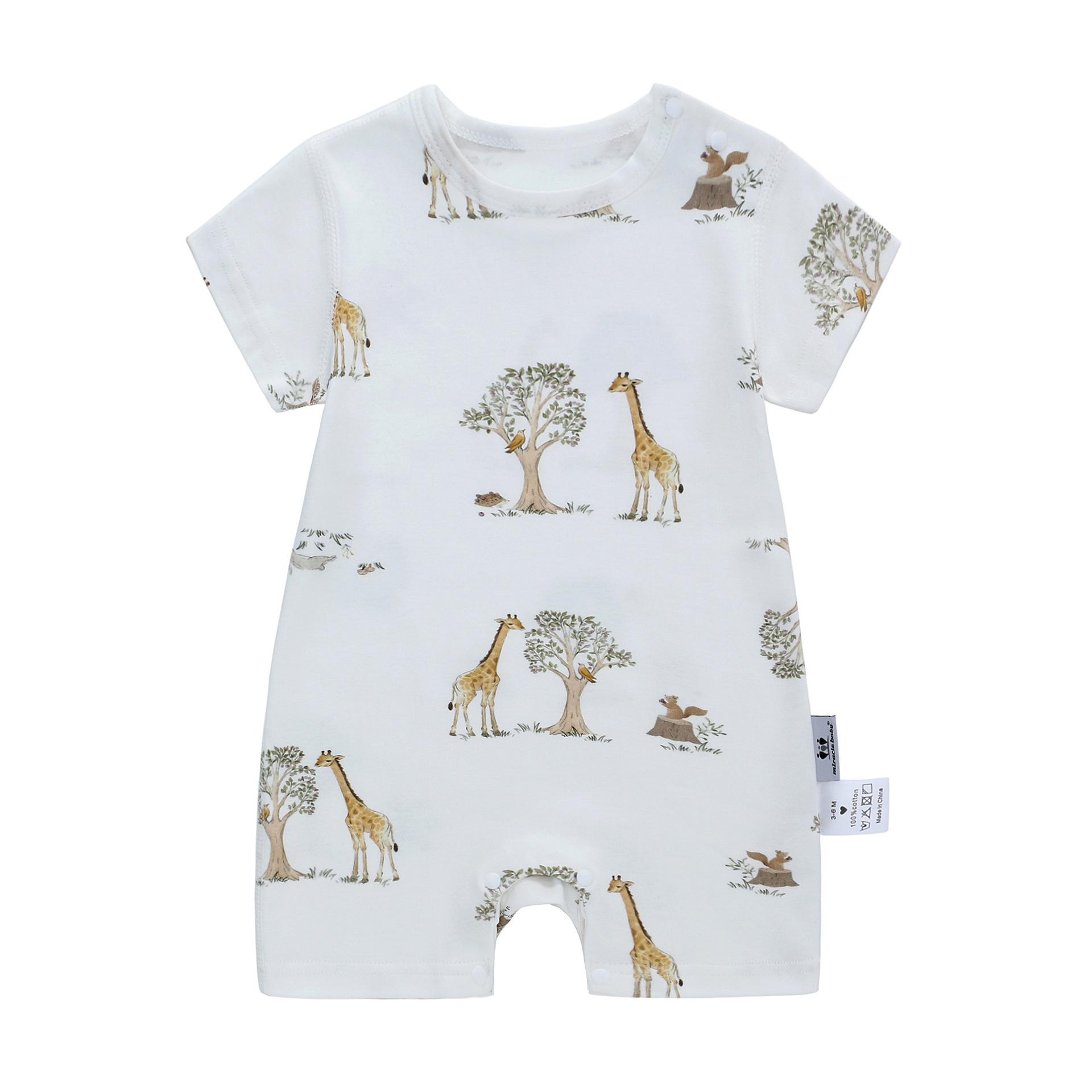 

Детский комбинезон, пижама, детский костюм, мужская и женская боксерская пижама 100cm(2-3Y) жирафовый