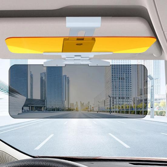 Viseira solar polarizada ajustável com visão clara, à prova de raios UV, antirreflexo, visibilidade aprimorada, peças de reposição para viseira solar de carro
