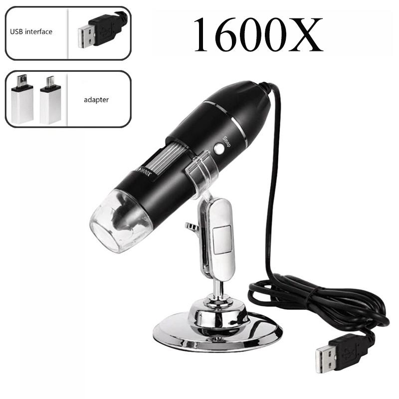 Portable 500X/1000X/1600X 3in1 Type-C USB Digital Microscope Camera Microscope for Jewelry Appraisal For Cell Phone Repair