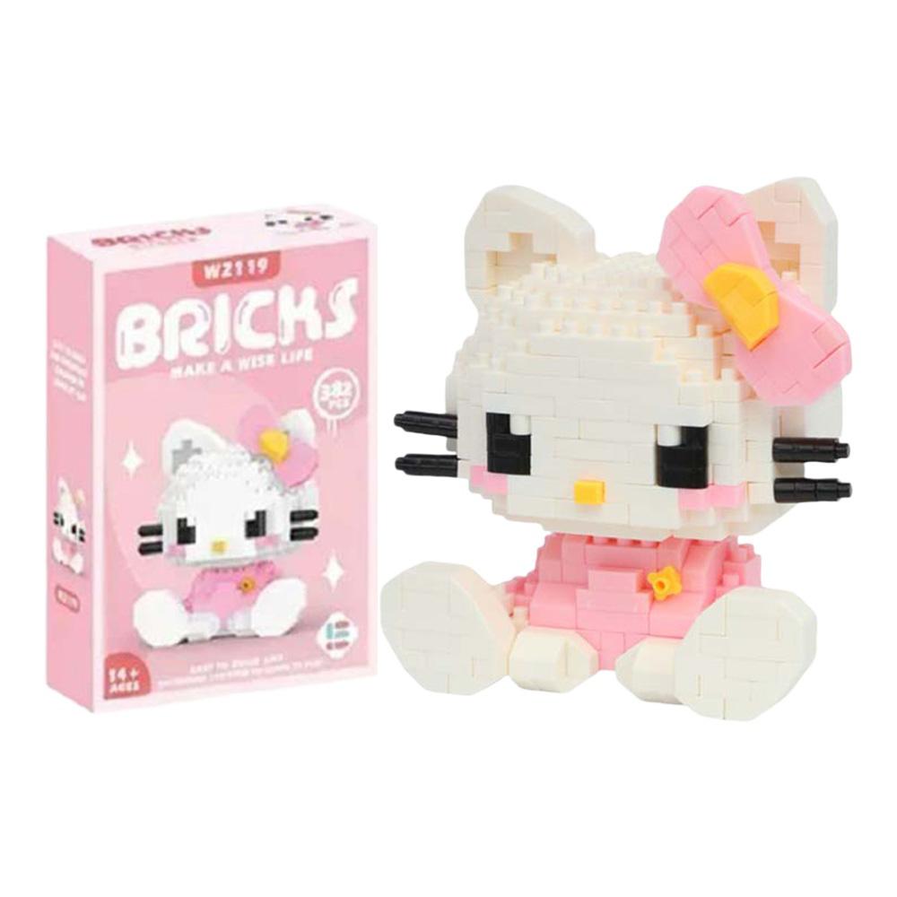 99 style Hello Kitty Building Blocks Cartoon Figures Kuromi Bricks My Melody Children's Assembly Toys Cinnamoroll Gift
