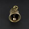 1Pc Retro Pure Copper Horse Face Evil-exorcising Bell Keychain Car Luggage Hanging Ornament