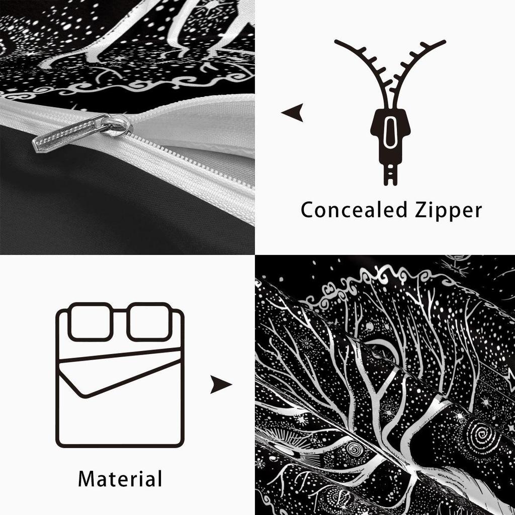 Customizable Tree of Life 3D Flannel Duvet Cover Set - 3-Piece Home Textile