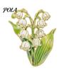 Enamel Brooch Pin, Flower Design with Smooth Edges, Pin Lightweight Zinc Alloy Badge for Jackets Scarves Bags Gift Literary Style