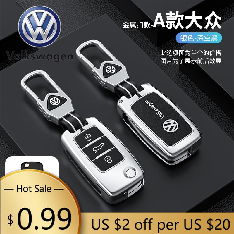 Für VOLKSWAGEN VW Legierung Auto Smart Key Cover Hülle Schlüsseltasche Schale Halter Für Volkswagen VW Passat Polo Bora Käfer Tiguan B5 B6 B7
