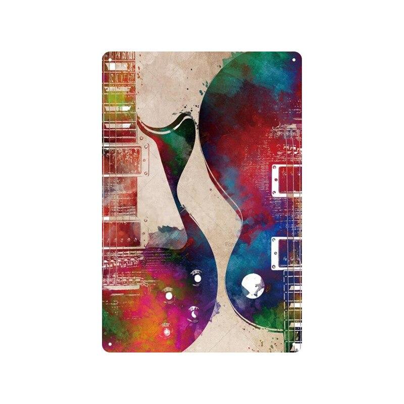 Vintage Rock Music Metal Tin Signs  Retro Wall Art Decor for Home Living Room Bedroom Hallway Garage Club Bar  Unique Plaques